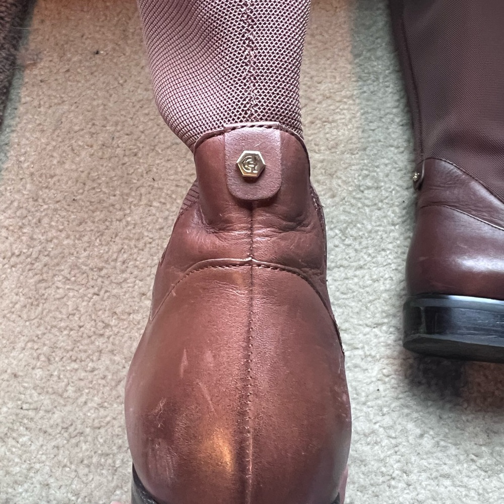 Cole Haan brown leather Calf tall boots size 9 - Picture 3 of 8